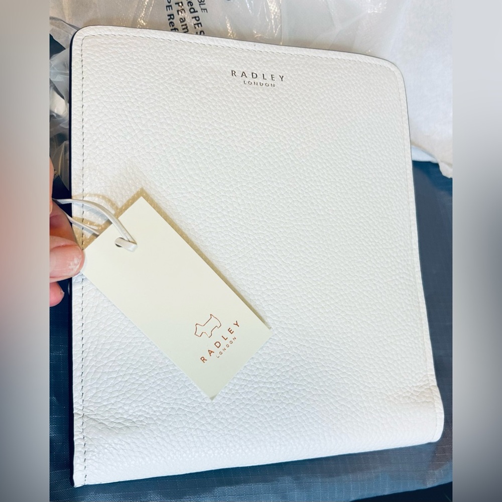 Radley London White Leather Summer Street Mini Crossbody Bag